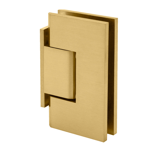 Venice Square Wall Mount Offset 5 Degree Positive Close Short Back Plate Hinge - Satin Brass