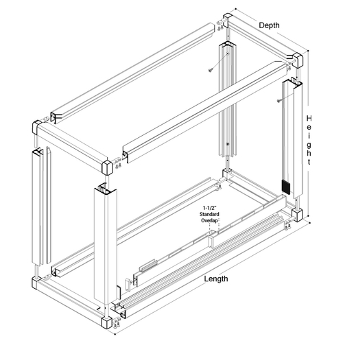 Newport Showcase 4030 Series Frame - Dark Black/Bronze Anodized