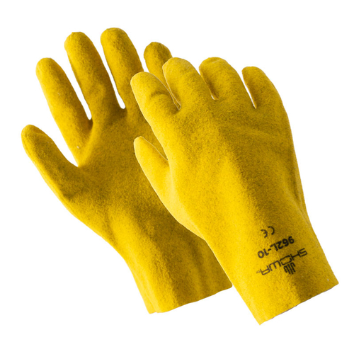 Large Breathable PVC Coated Work Glove Pair