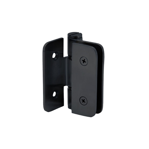 Zephyr Wall Mount Outswing Hinge for 3/8" Glass - Matte Black