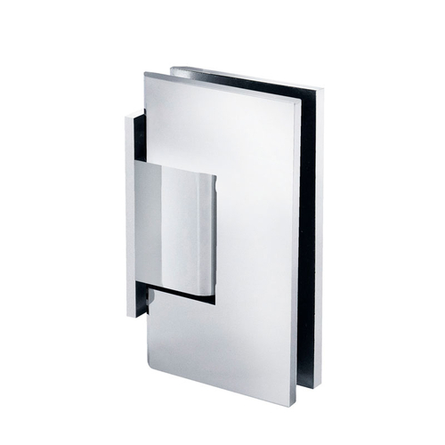 Glendale Square Wall Mount Offset Short Back Plate Hinge - Polished Chrome