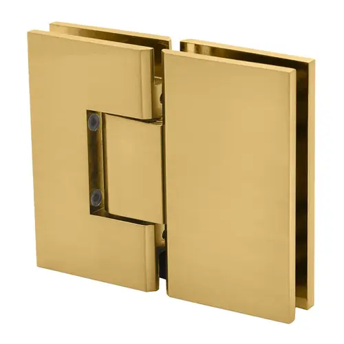 Venice Square Glass-to-Glass 5 Degree Positive Close 180 Degree Hinge - Satin Brass