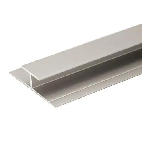 Aluminum Divider Bar for 1/4" Mirror - Brushed Nickel  4" Sample