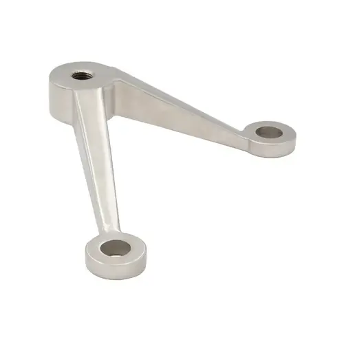 Heavy Duty Post Mount 2 Arm "V" Spider Fitting - Brushed Stainless