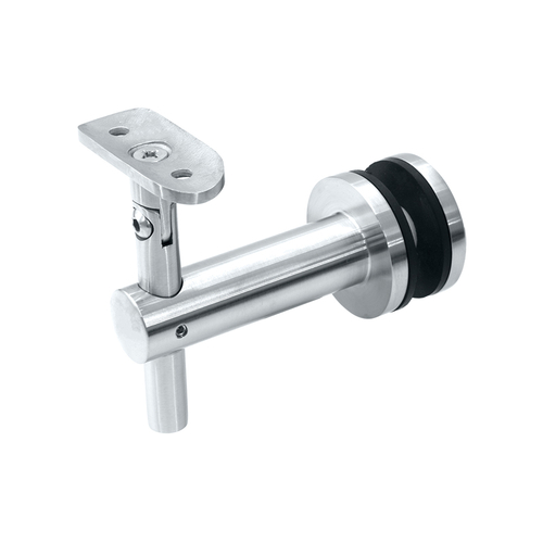 Elysian Series Bracket Glass Mounted Handrail - Polished Stainless