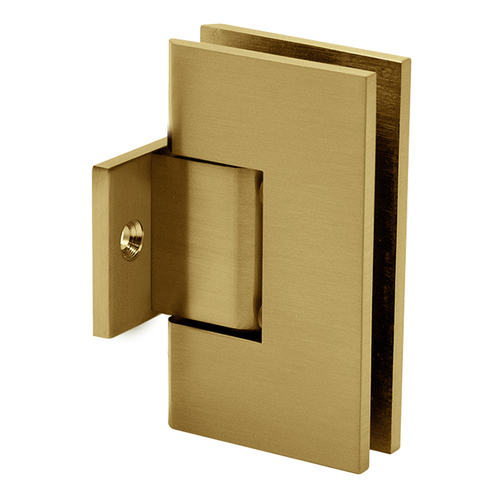 Venice Pony Wall Mount Hinge for 3/8" or 1/2" Glass - Satin Brass