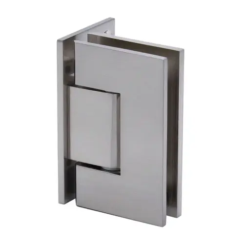 Venice Adjustable Square Wall Mount Hinge Full Offset Back Plate - Brushed Nickel