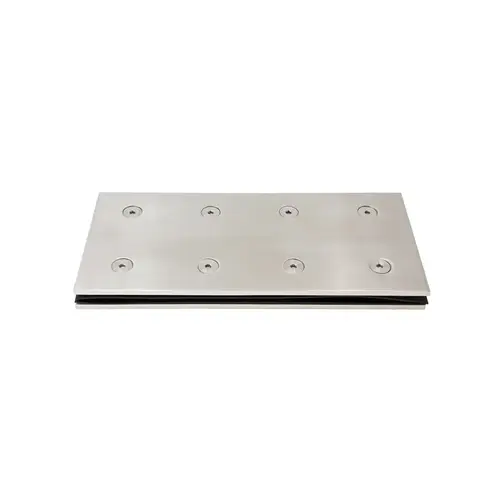 Heavy Duty Splice Plate 16" Long For 3/4" Glass - Brushed Stainless