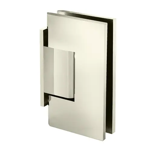 Glendale Square Wall Mount Offset Short Back Plate Hinge - Polished Nickel