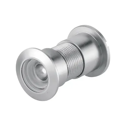 Door Viewer - 15/16" x 130 Degree - Diecast Housing - Glass Lens - Solid Brass End Caps - Satin Nickel Finish (Single Pack)