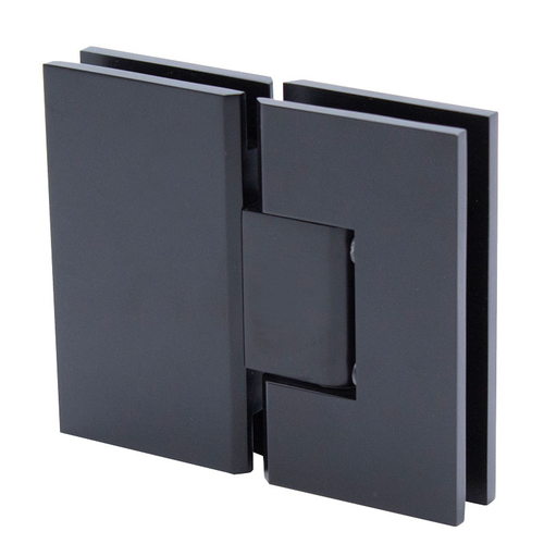 Venice Square 5 Degree Positive Close Glass To Glass 180 Degree Hinge - Matte Black