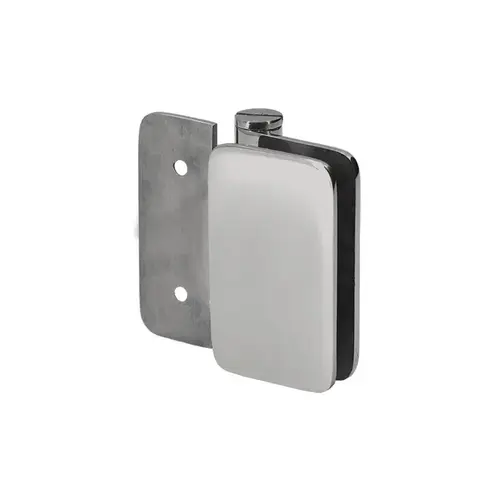 Zephyr Wall Mount Inswing Hinge for 3/8" Glass - Brushed Stainless