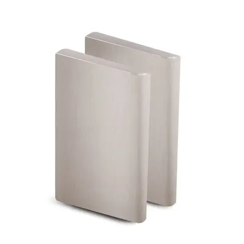 FHC HLP25BN Shower Door Hinge Limit Plates 2.5mm Thick - Brushed Nickel