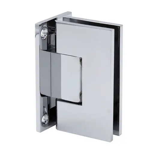 Venice Square 5 Degree Positive Close Wall Mount Hinge Full Back Plate - Polished Chrome