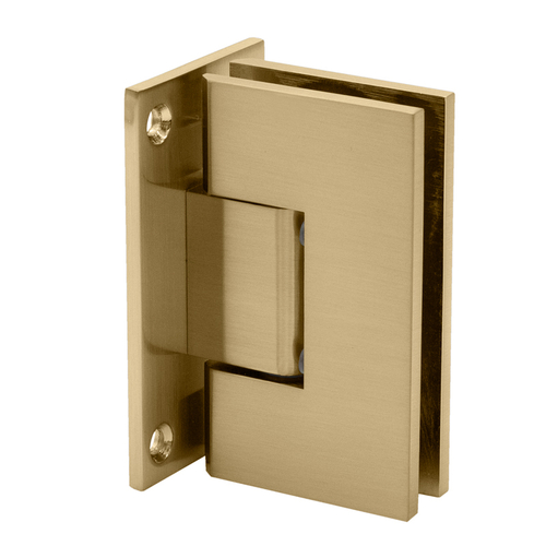 Venice Adjustable Square Wall Mount Hinge Full Back Plate - Satin Brass