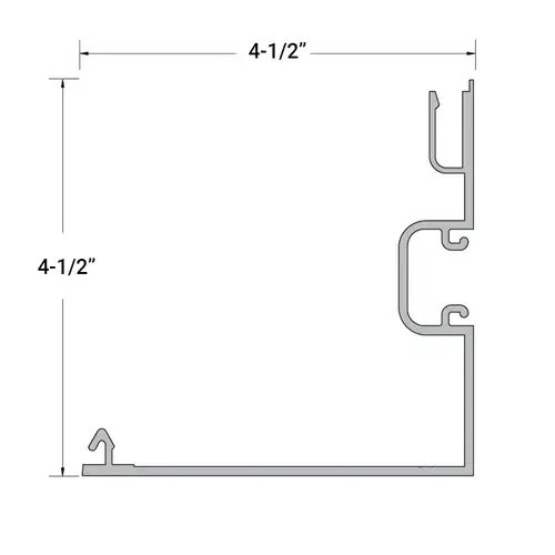 Aluminum 4-1/2" x 4-1/2" 1 Pocket Corner Post - 24'-1" Length - Dark Bronze Anodized