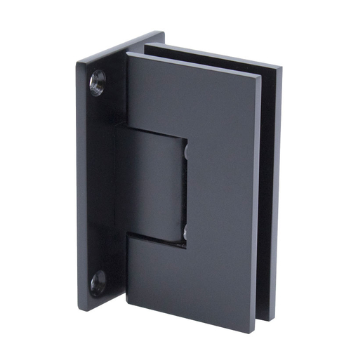 Venice Adjustable Square Wall Mount Hinge Full Back Plate - Matte Black