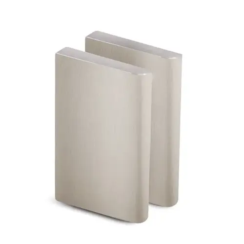 FHC HLP40BN Shower Door Hinge Limit Plates 4.0mm Thick - Brushed Nickel