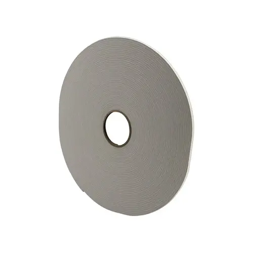 Single-Sided Foam Glazing Tape 1/8" x 1/4" x 100' - Gray