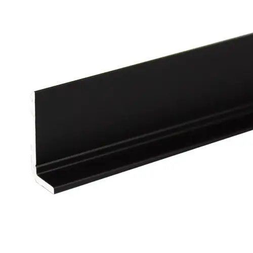 1/4" Aluminum L-Angle Extrusion Matte Black  23" Length - pack of 10