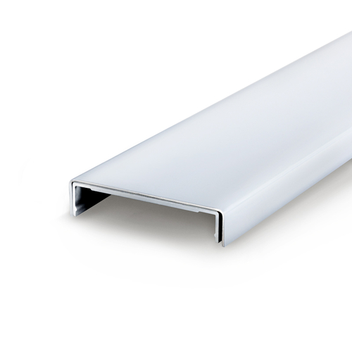 Office Solution Mounting Track Snap-In Cover - 240" Long - Polished Stainless