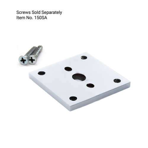 2" x 2" Blank Aluminum Base Plate For 630 Post - Brite Anodized