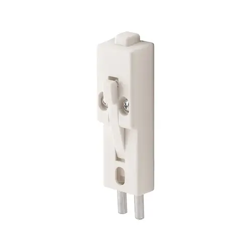 White Plastic Sliding Door Lock With Bushing (Single Pack)