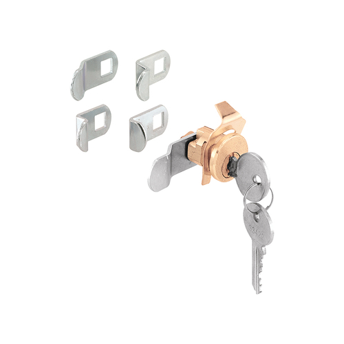 Mailbox Lock - Replacement - Brass Finish - Ilco 1003M Keyway - Opens Counter-Clockwise With 90 degree Rotation (1 Set)