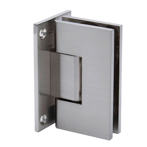 Venice Adjustable Square Wall Mount Hinge Full Back Plate - Brushed Nickel