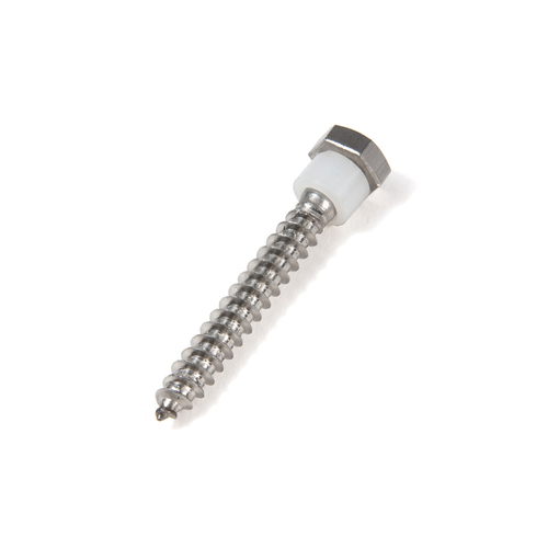 2" x 1/4" Stainless Steel Lag Screw with Grommet for Wall Mount Cap Rails