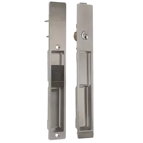 Adams Rite 4190 Series Flush Lockset With Cylinder - Clear Anodized