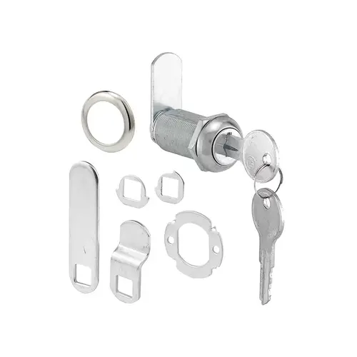 (Keyed Different) Drawer And Cabinet Lock - 1-3/8" - Diecast Stainless Steel - Fits On 1" Max Panel Thickness (1 Kit)