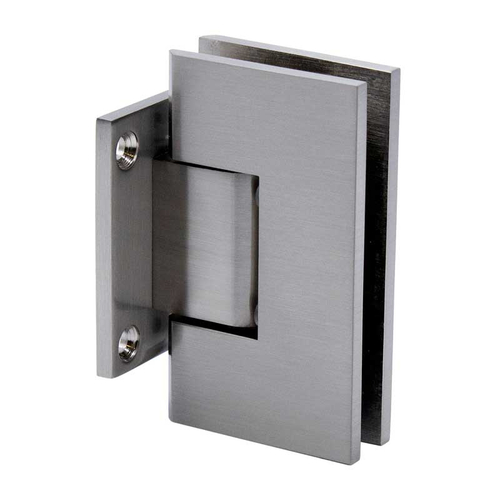 Venice Adjustable Square Wall Mount Hinge Short Back Plate - Brushed Nickel