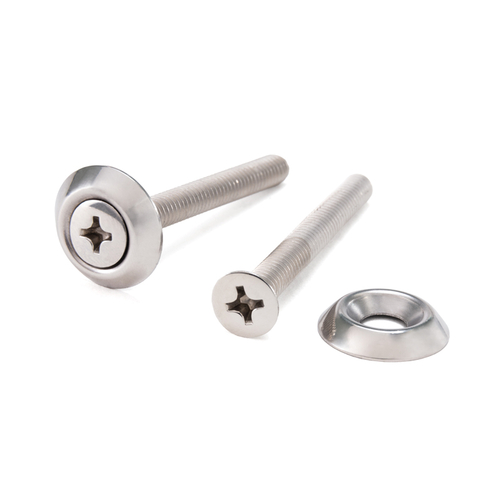 1/4" -20 Threaded Shoulder Bolt Kit with Finish Washer for FHC 89 Back-to-Back Pulls - Satin Anodized - pack of 2