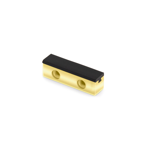 Single Door Stop Header Mount - Polished Brass