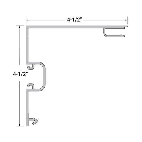 Aluminum 4-1/2" x 4-1/2" 1 Pocket Corner Post - 24'-1" Length - Dark Bronze Anodized