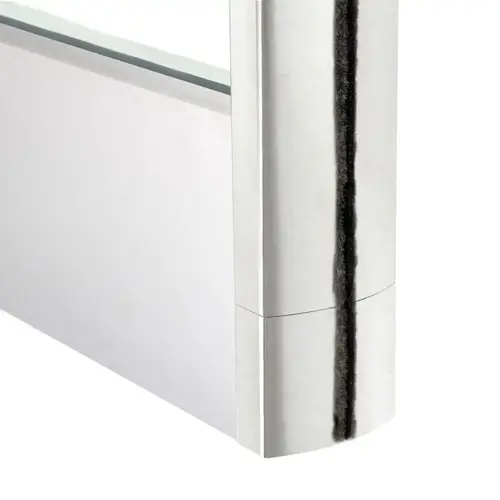 Vertical Door Stile Kit for 1/2" and 9/16" Glass - 119-3/4" Length - Brushed Stainless