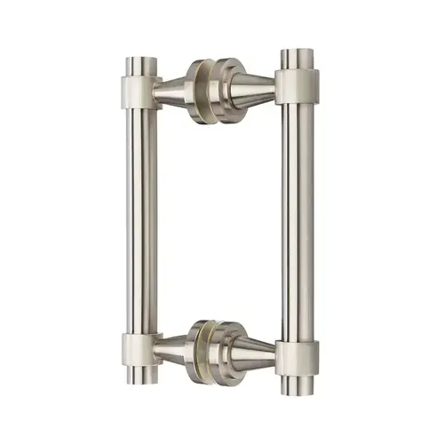 Opulent Series 8" Back-to-Back Pull - Brushed Nickel