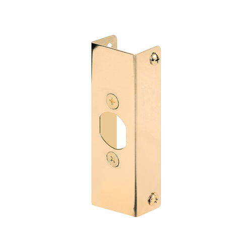 1-3/8" Thick Bright Brass Door Edge Reinforcer (Single Pack)