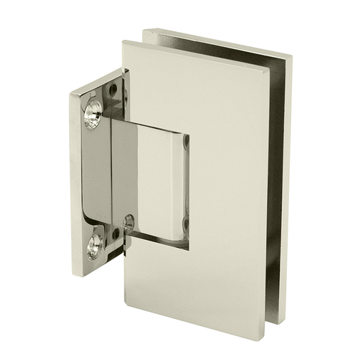 Venice Series Wall Mount Hinge - Short Back Plate - Polished Nickel