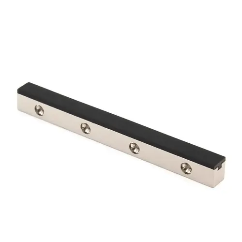 Double Door Stop Header Mounted - Brushed Stainless