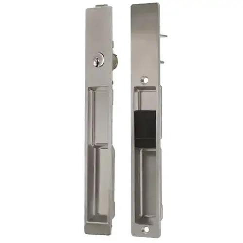 Adams Rite 4190 Series Flush Lockset with Cylinder Keyed Alike - Clear Anodized