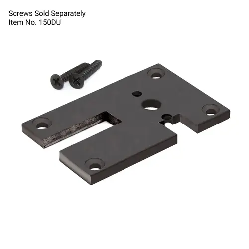 2" x 3" Left Hand Corner Base Plate for 630 Post - Dark Black/Bronze Anodized