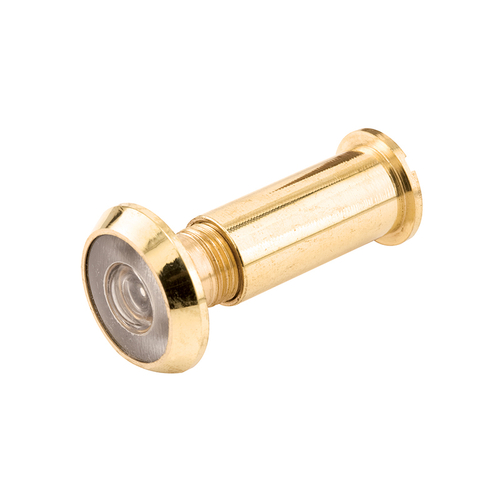 Oor Viewer - 1/2" x 180 Degree - Solid Brass Housing - Plastic Lens - Polished Brass Finish (Single Pack)