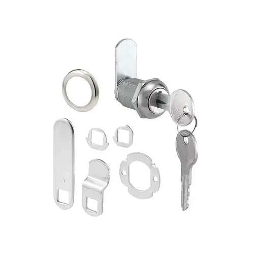 (Keyed Different) Drawer And Cabinet Lock - 7/8" - Diecast Stainless Steel - Fits On 9/16" Max Panel Thickness (1 Kit)