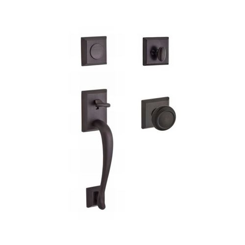 Full Dummy Napa Handleset Traditional Knob and Traditional Square Rose Venetian Bronze Finish