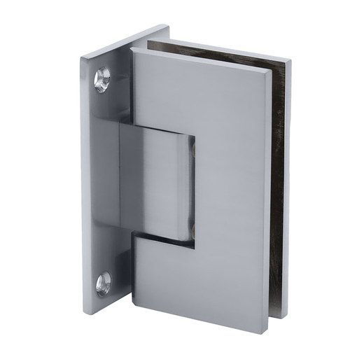 Venice Square 5 Degree Positive Close Wall Mount Hinge Full Back Plate - Polished Nickel