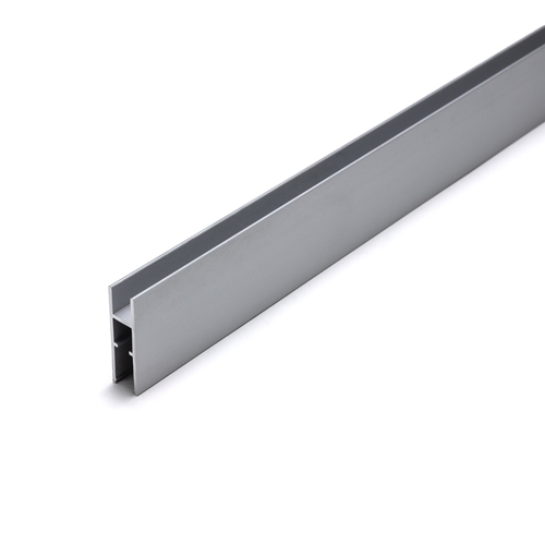 Aluminum H-Bar Extrusion for Showcases3/16"-1/4" Glass - Clear Anodized 144" Length