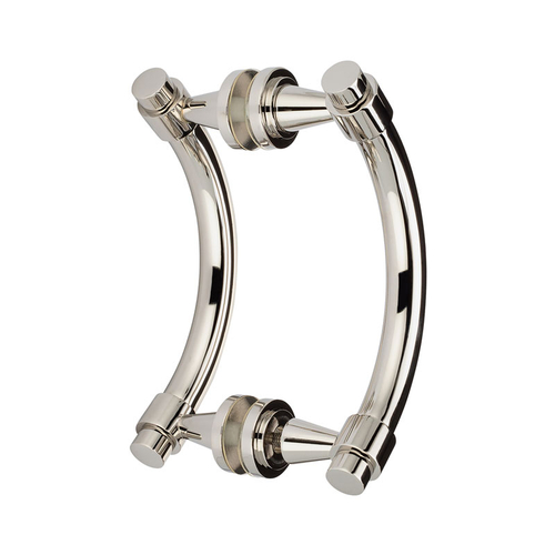 Opulent Series 8" Back-to-Back Offset Pull - Polished Nickel