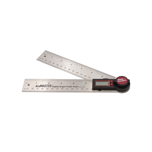 AccuMASTER Digital Protractor Angle Finder and Ruler 7" Stainless Steel Blade